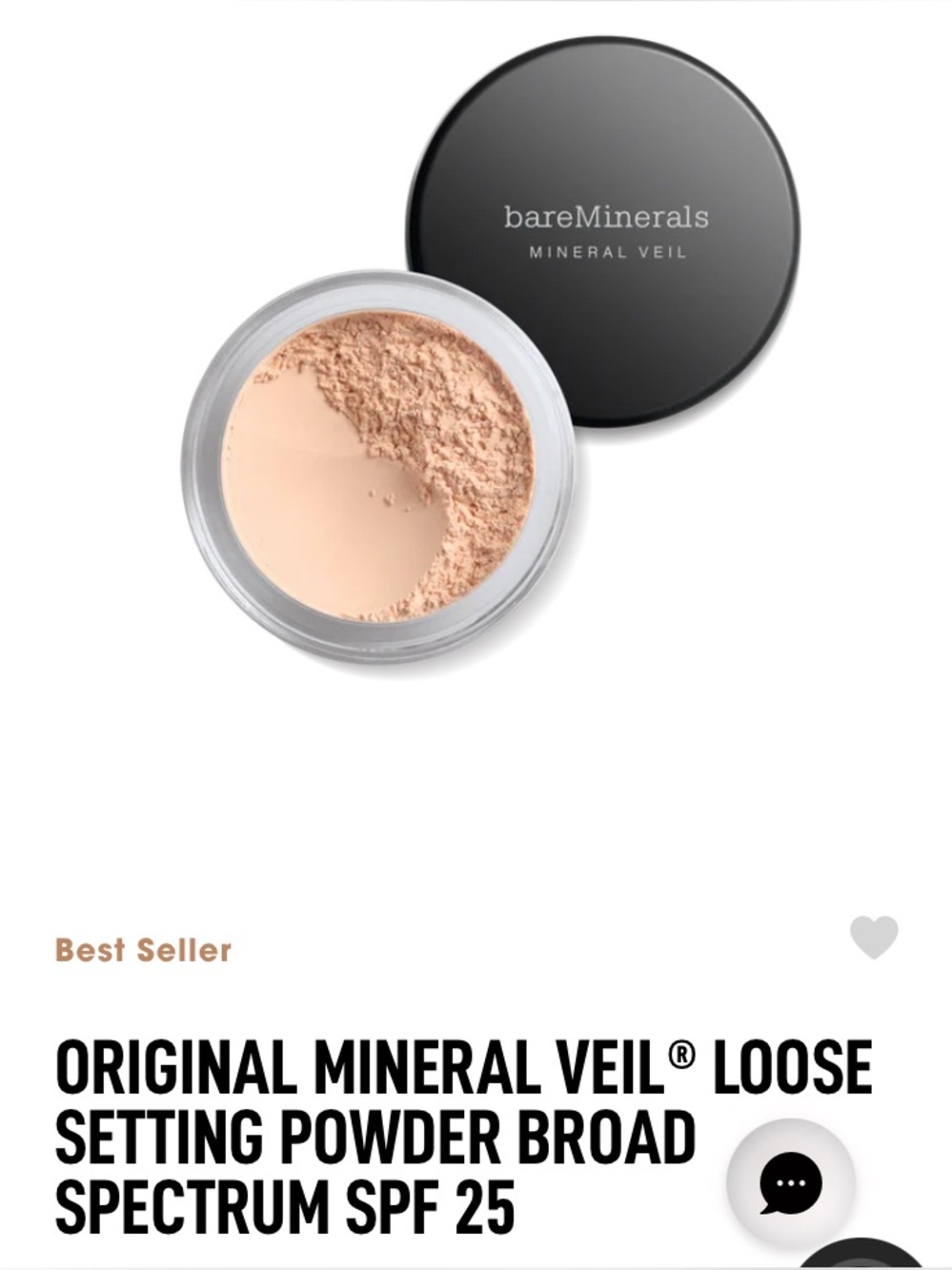 ORIGINAL MINERAL VEIL SETTING POWDER full size NWT